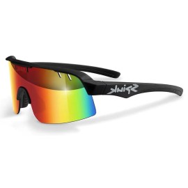 Gafas Spiuk Skala negro con lentes espejadas rojo